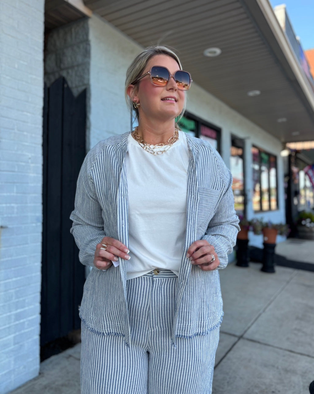IVORY BLUE MAIA SHIRT