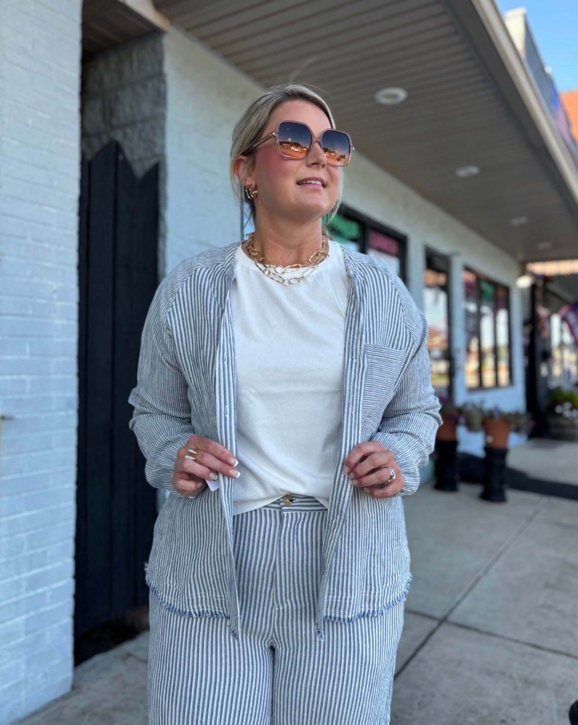 IVORY BLUE MAIA SHIRT