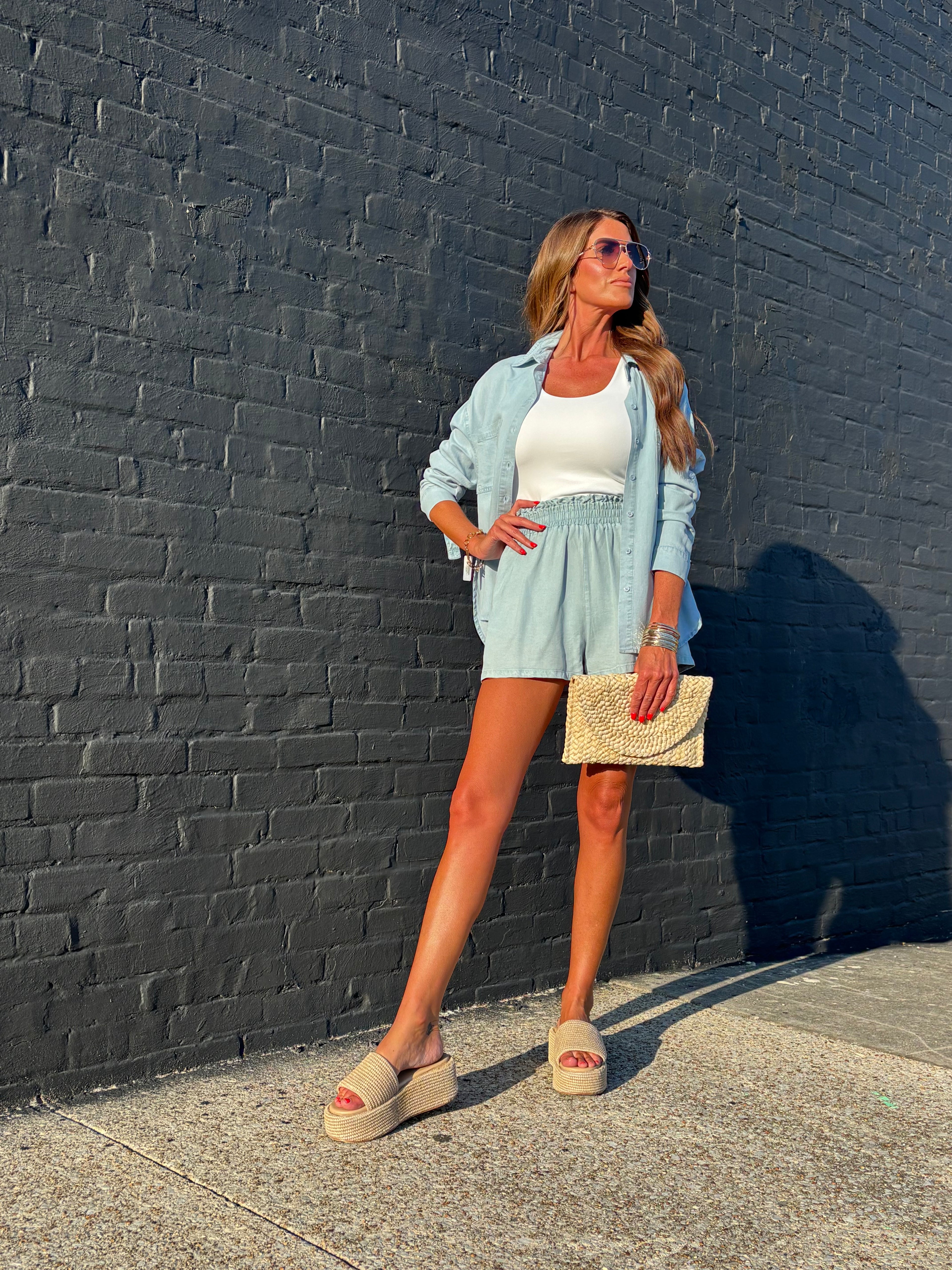 LT DENIM TENCEL SHORTS