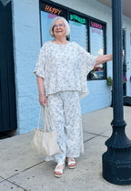 Blueberry Linen Shell Pants