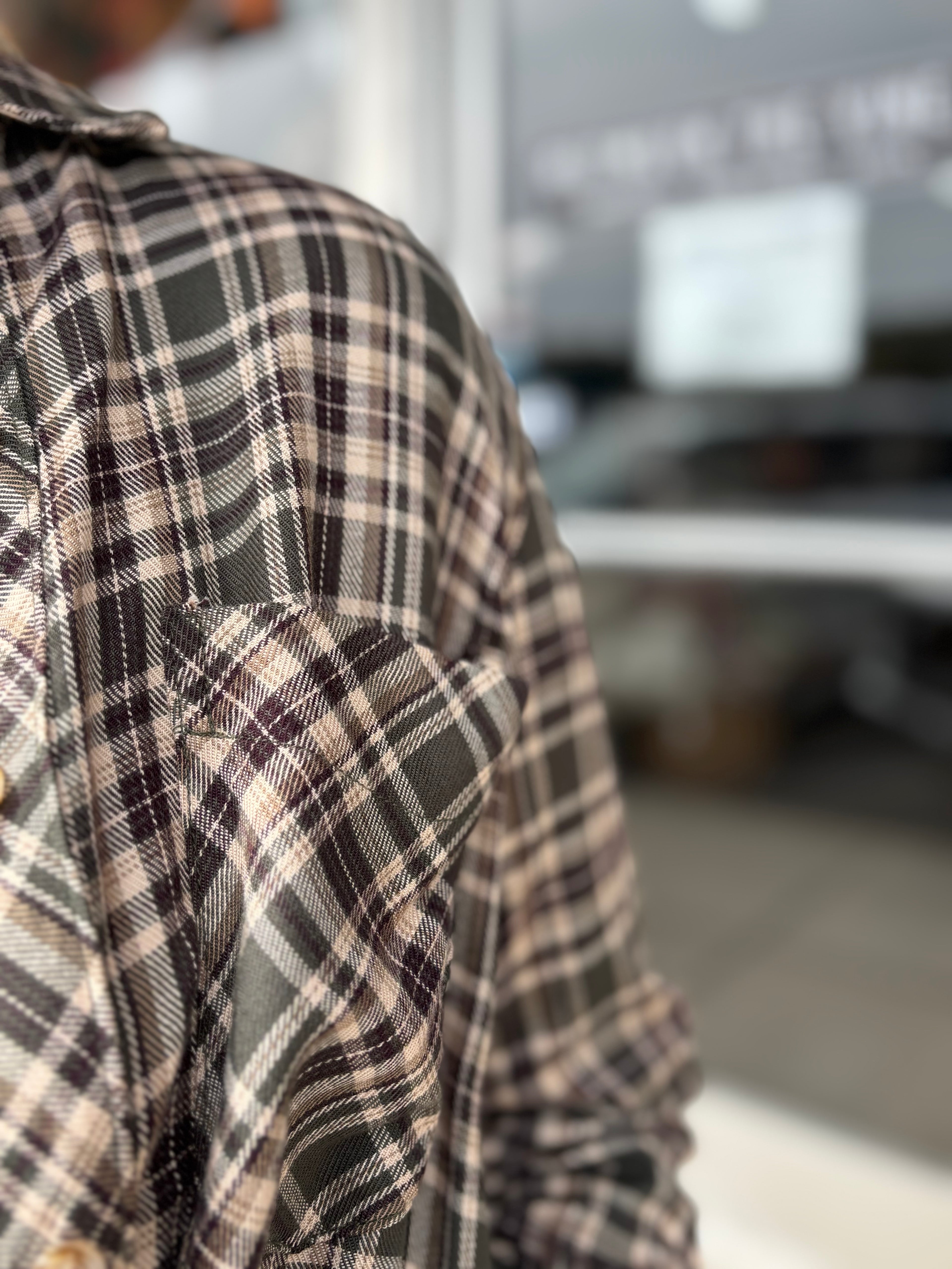 WINTER FOREST FLANNEL WANDER PLAID BUTTON DOWN SHIRT