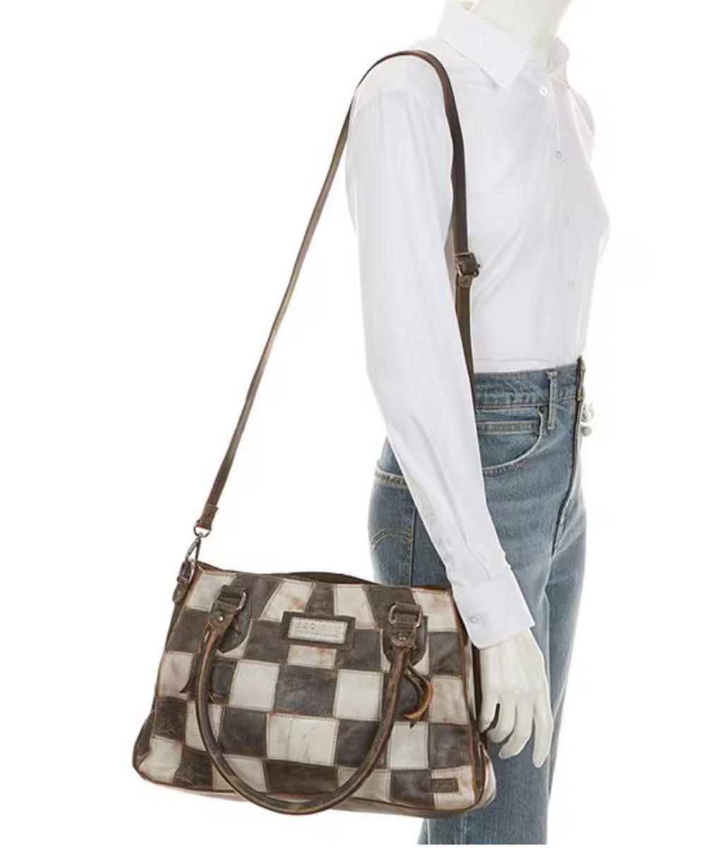 BEDSTU ROCKABABY checkered satchel bag