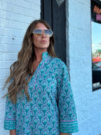 Brenda Dress | Sunshower Flora Ocean