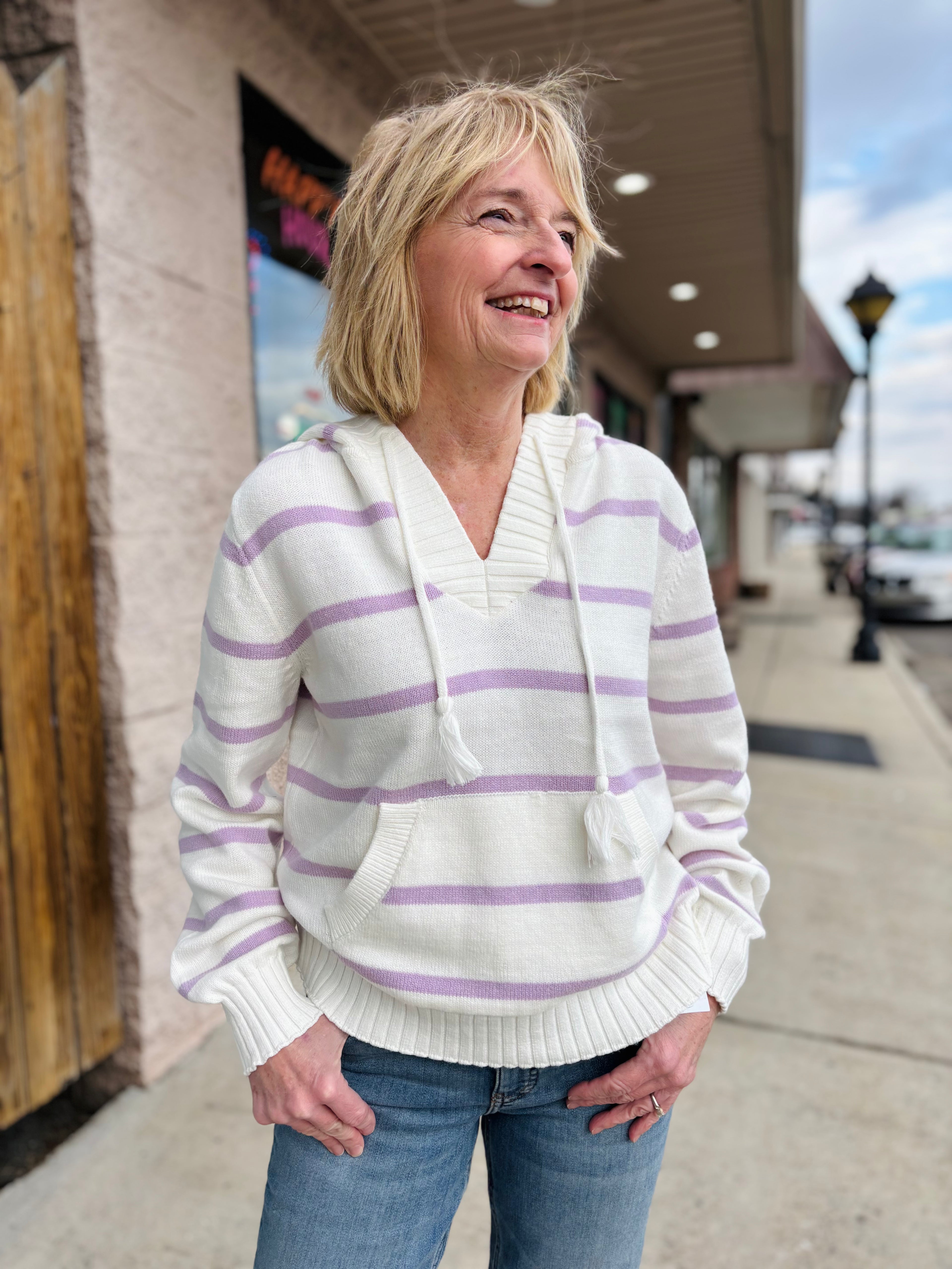 IVORY LAVENDER RYLEE HOODIE