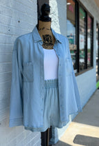 LT TENCIL BUTTON DOWN TOP