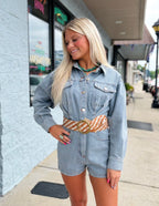 DENIM ROMPER LONG SLEEVE