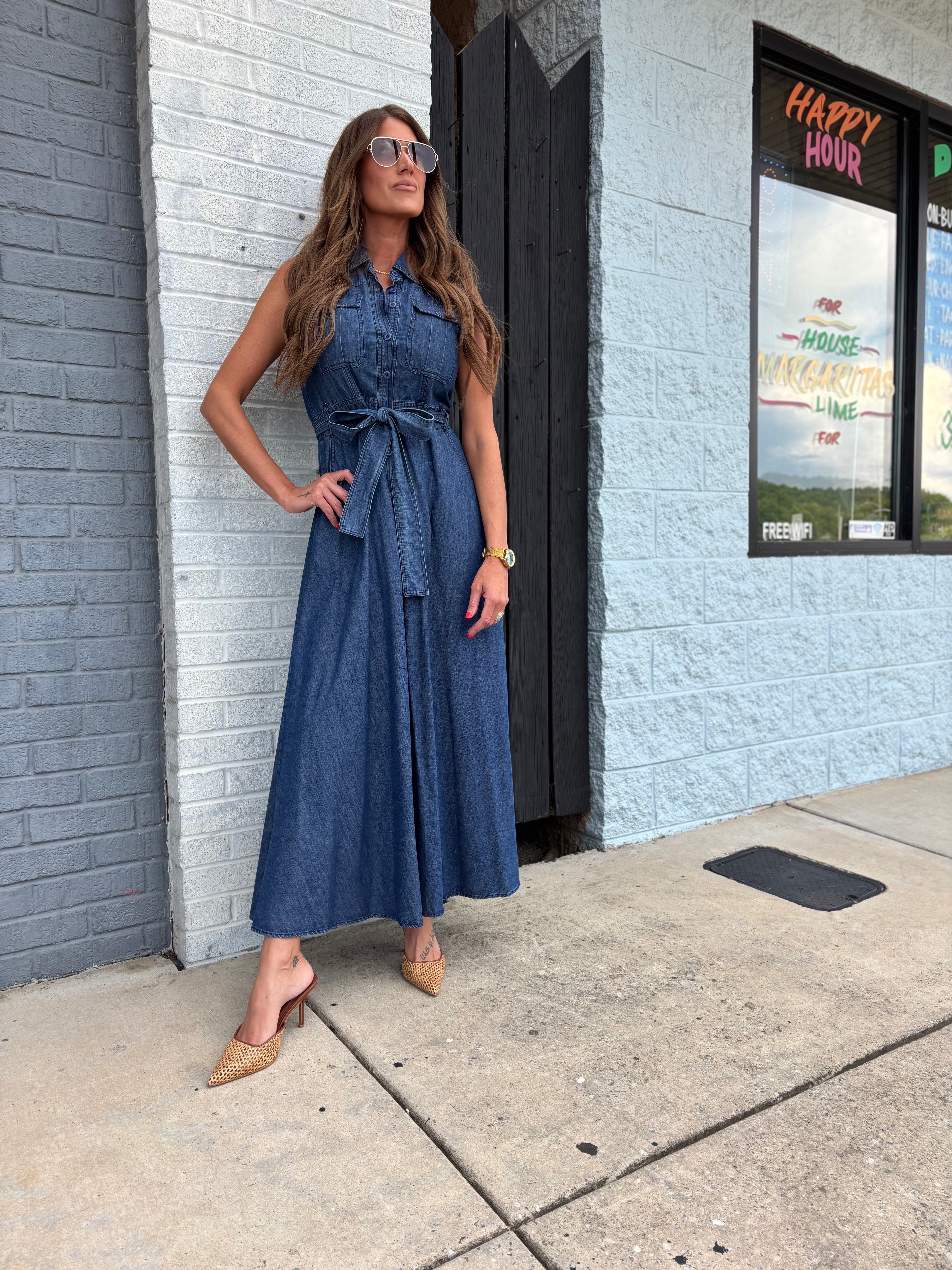 DENIM MAXI DRESS