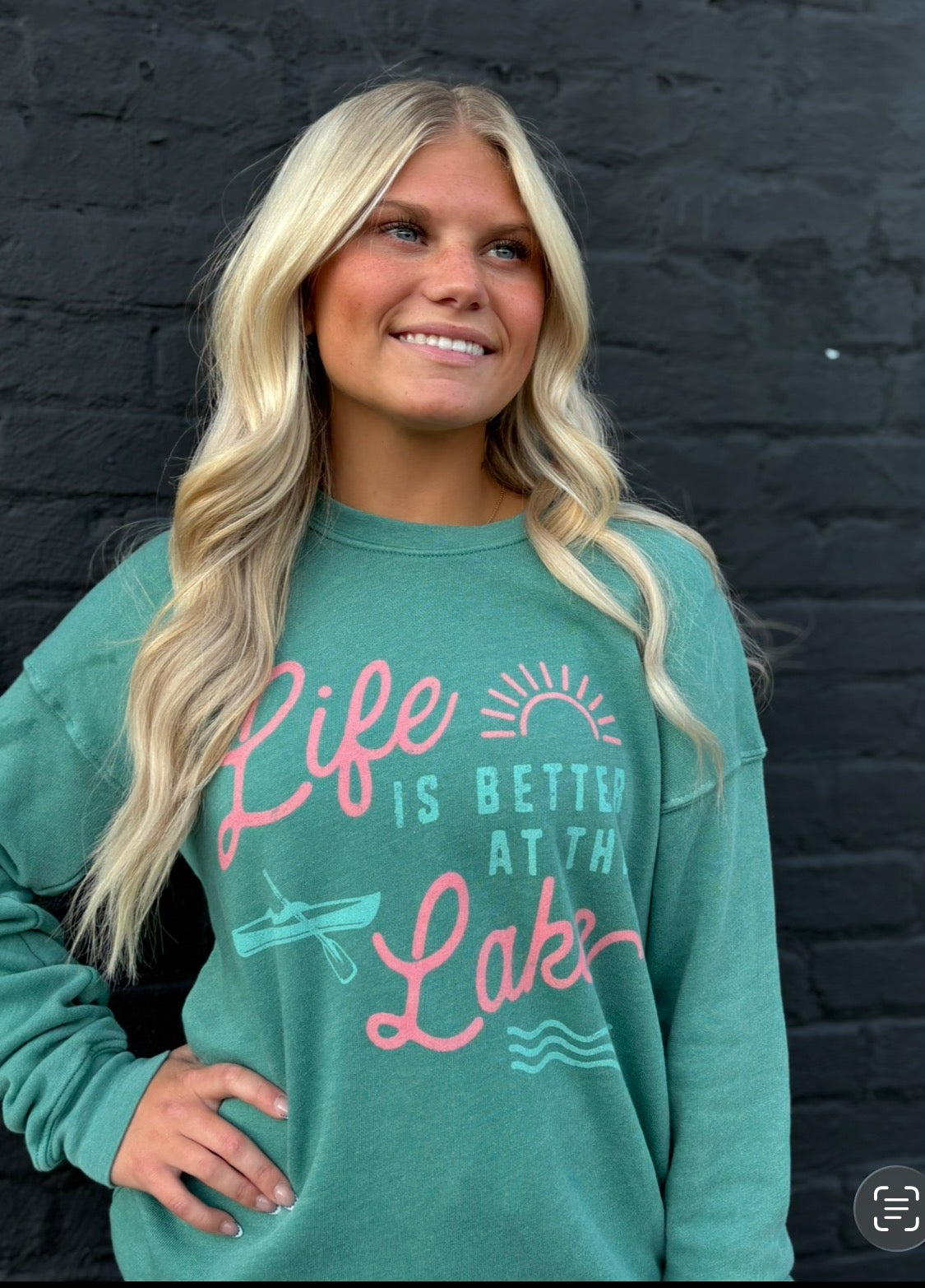 LIFE LAKER MINERAL SWEATSHIRTS: MINERAL DUSTY GREEN