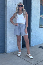 CHARCOAL GINGHAM CAELIS SHORTS