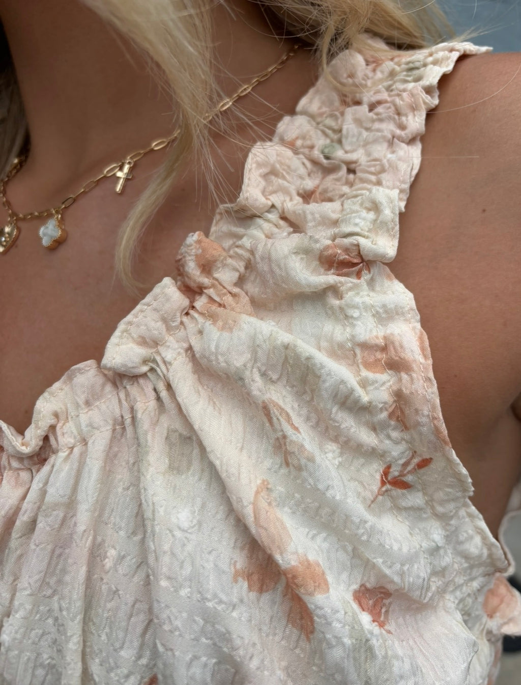 SIENNA HALTER PEPLUM TOP