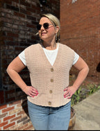 WASHED SAND CORAL SHERWOOD SWEATER TANK