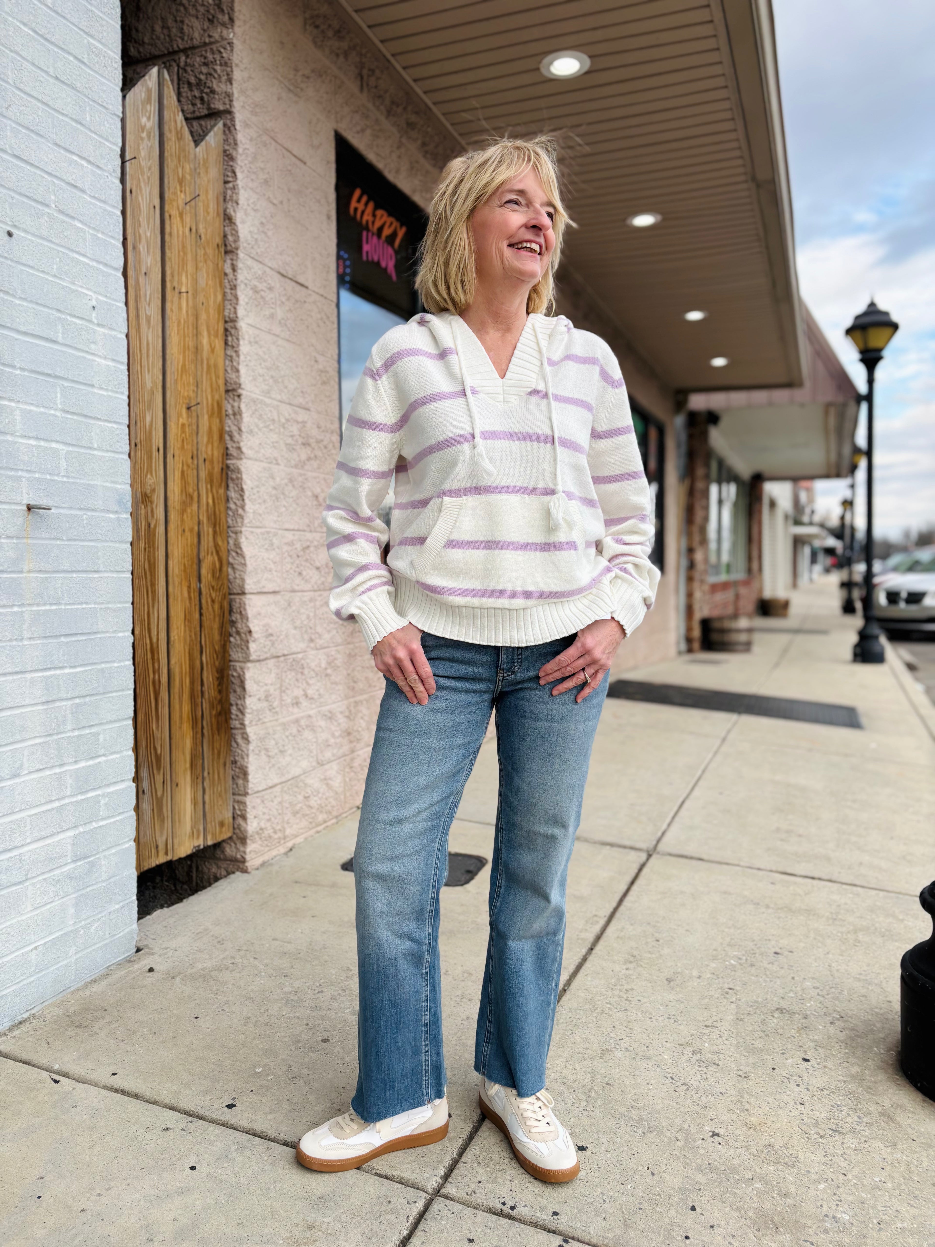 IVORY LAVENDER RYLEE HOODIE