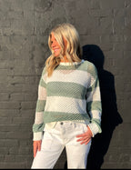 CREAM LIGHT OLIVE FLORIANA SWEATER