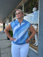 BLUE STRIPE CELIA SWEATER