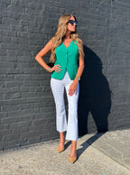 OPTIC WHITE KELSEY HR ANKLE FLARE