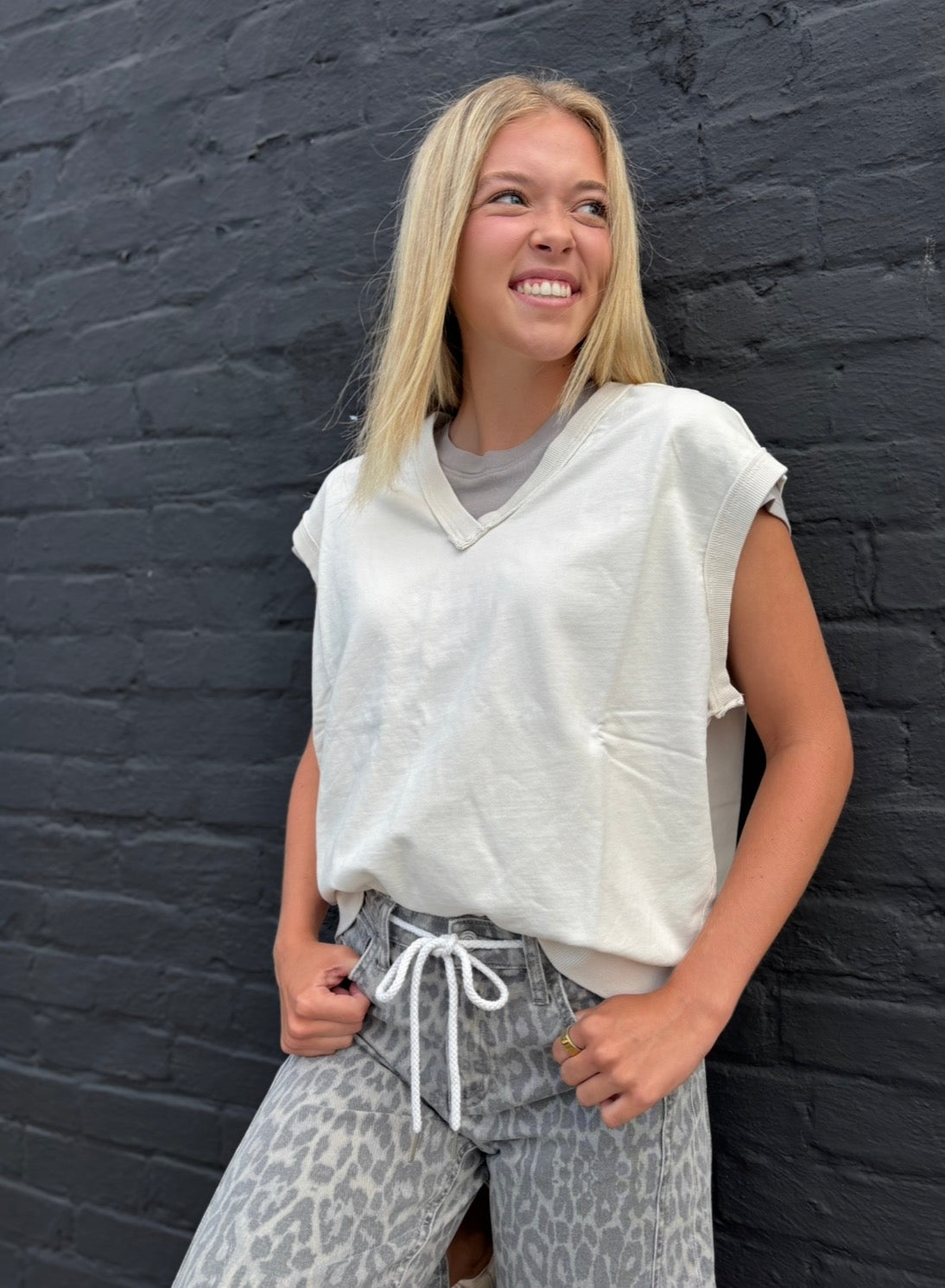 V-Neck Sleeveless Casual Vest