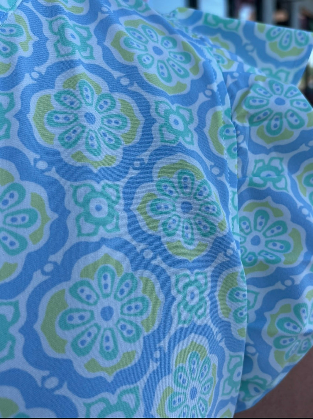 Kira Top | Mosaic Charm Blue
