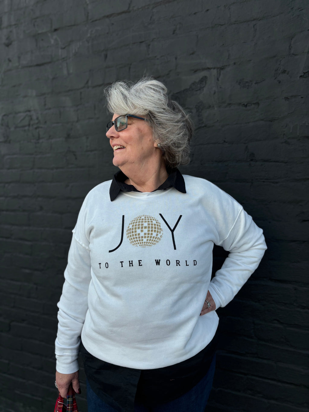 JOY TO THE WORLD GLITTER MINERAL SWEATSHIRTS