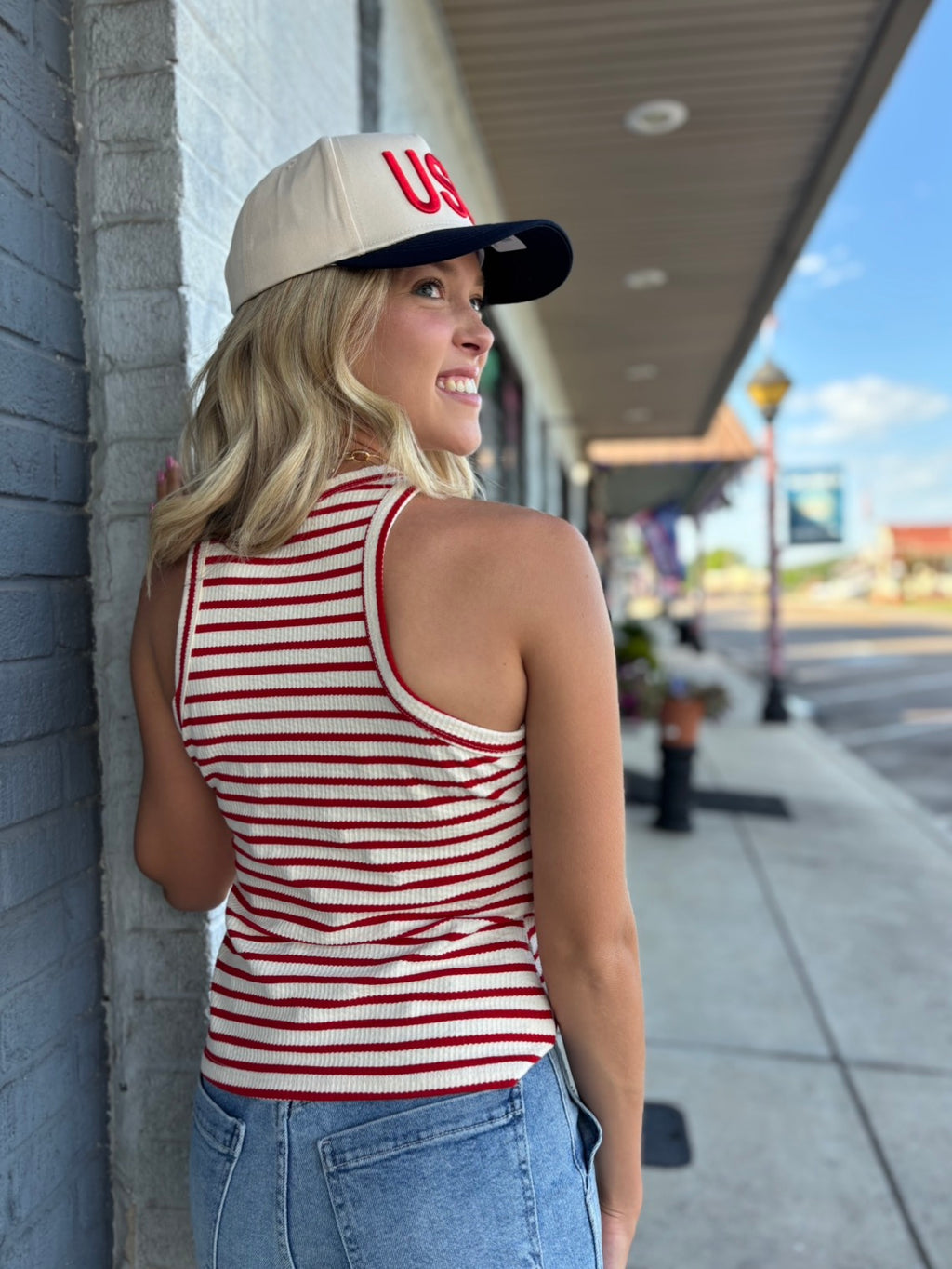 RED/IVORY STRIPED TANKS S (Copy)