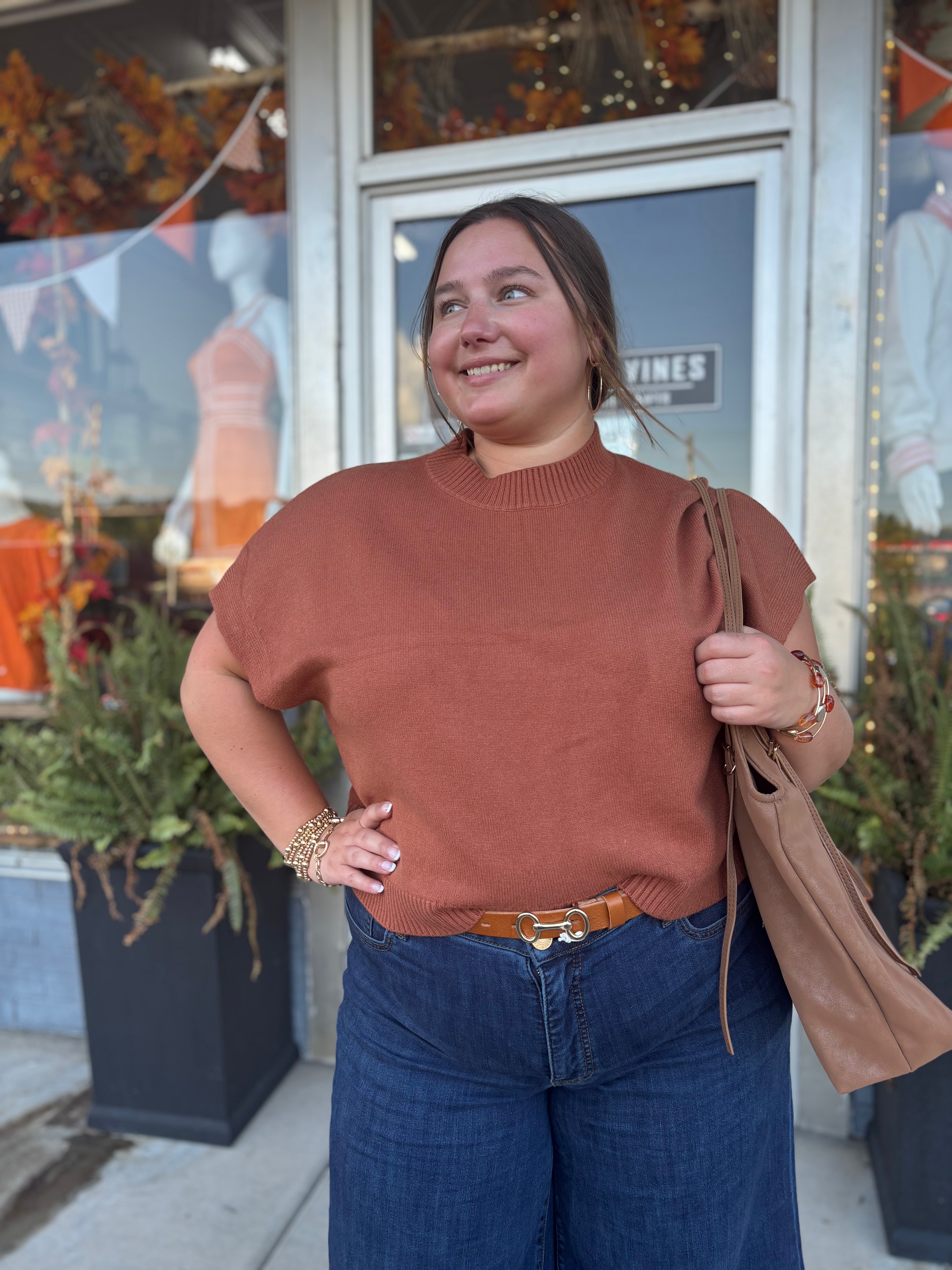 SIENA DROPPED SHOULDER SWEATER TOP