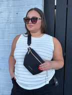 Cream Black EUCLID TANK
