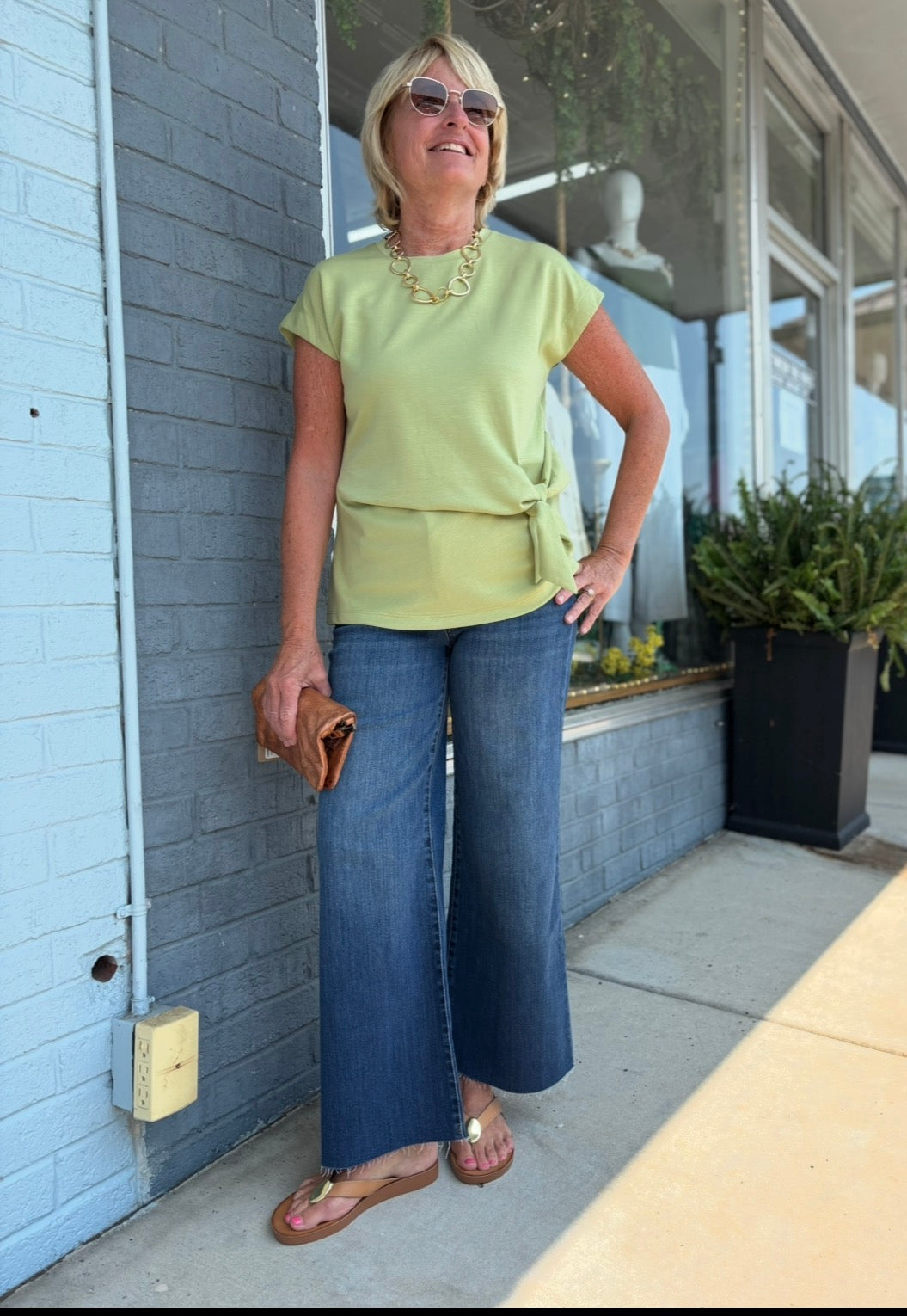Matcha Top with Side Tie