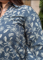 FLORAL 3/4 SLEEVE MIDI DRESS