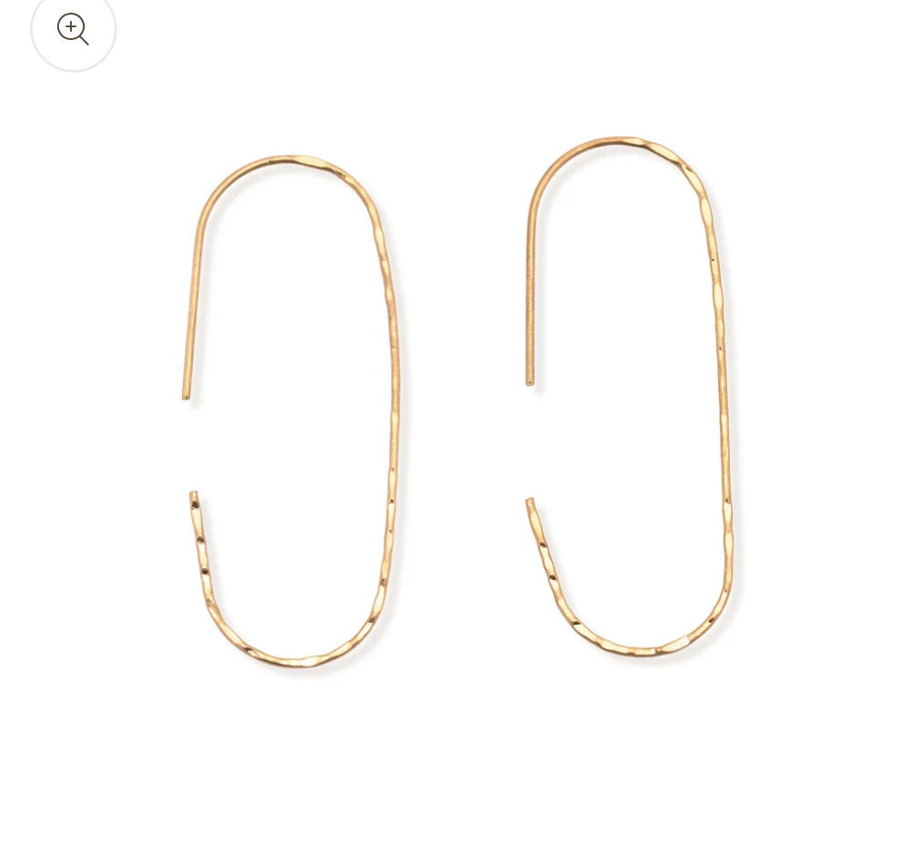 LOWEN GOLD LONG HOOP EARRING