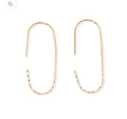 LOWEN GOLD LONG HOOP EARRING