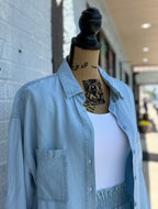 LT TENCIL BUTTON DOWN TOP
