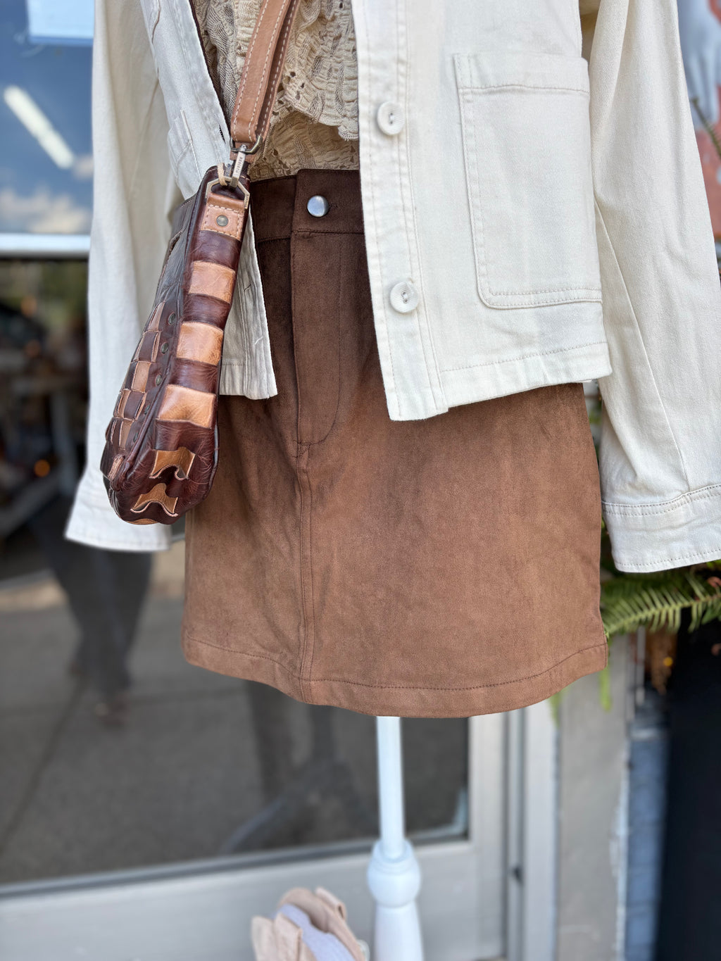 BRENDA SKIRT CHESTNUT BROWN