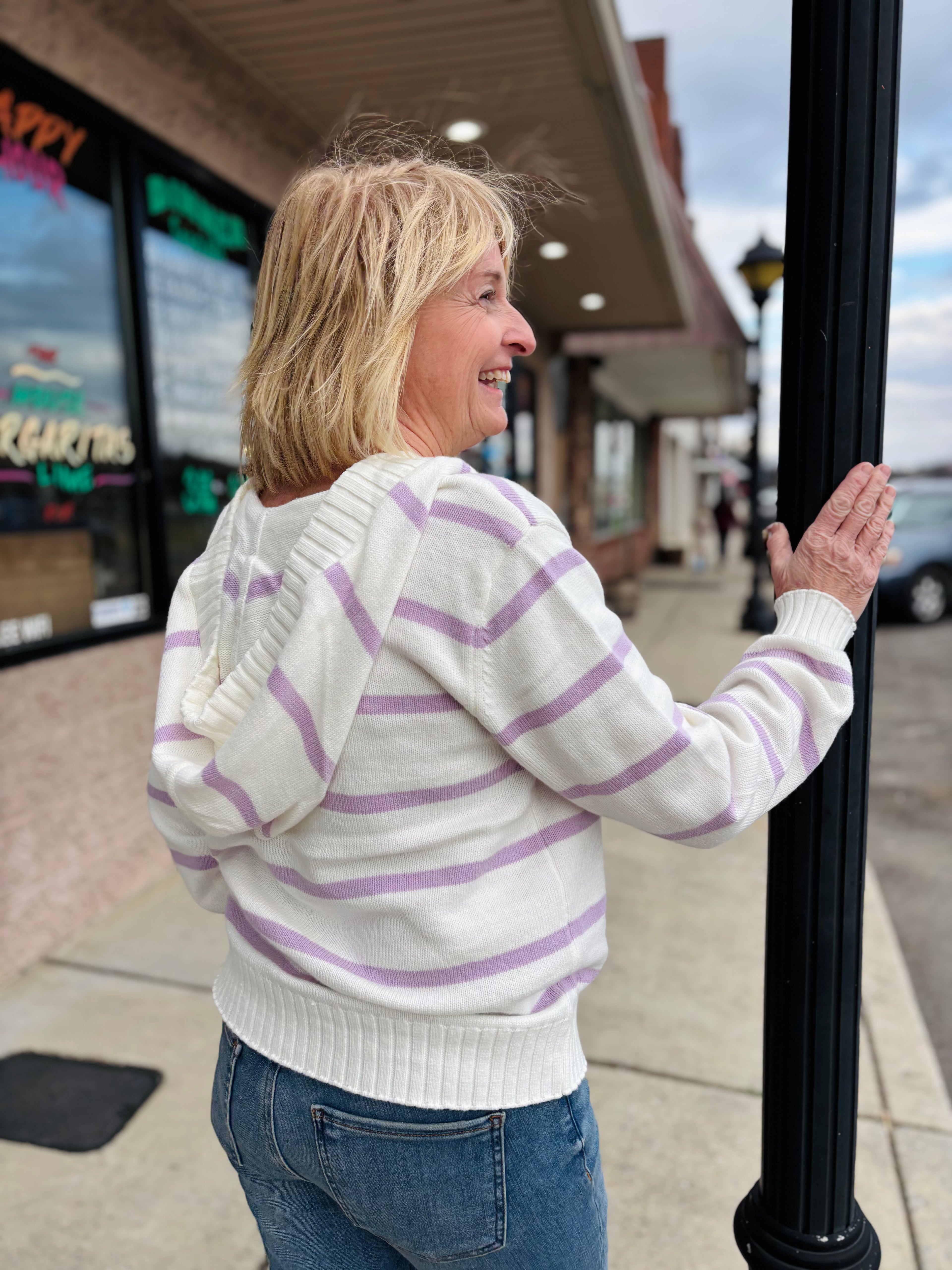 IVORY LAVENDER RYLEE HOODIE