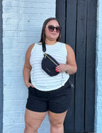Cream Black EUCLID TANK