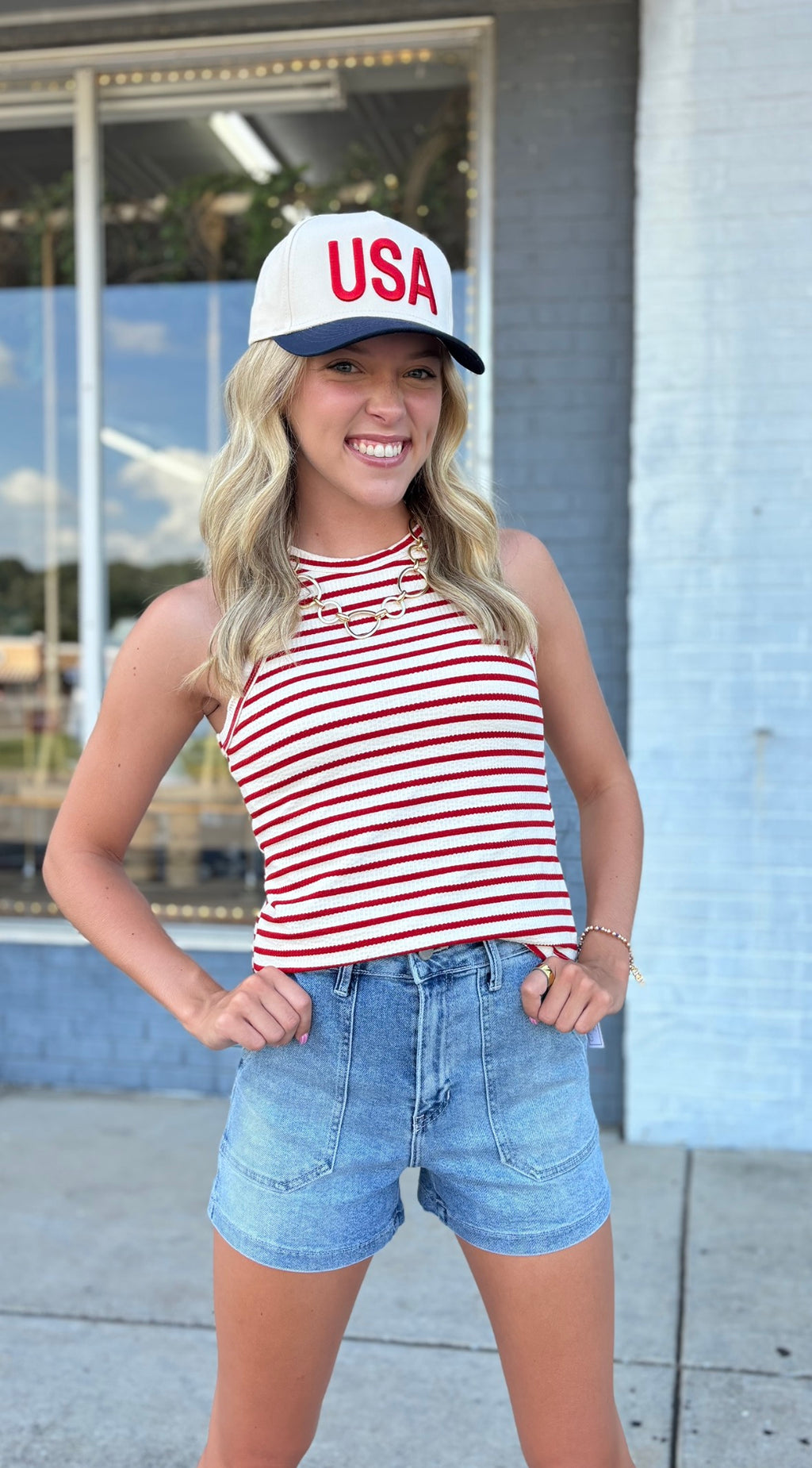 RED/IVORY STRIPED TANKS S (Copy)