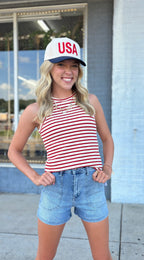 RED/IVORY STRIPED TANKS S (Copy)