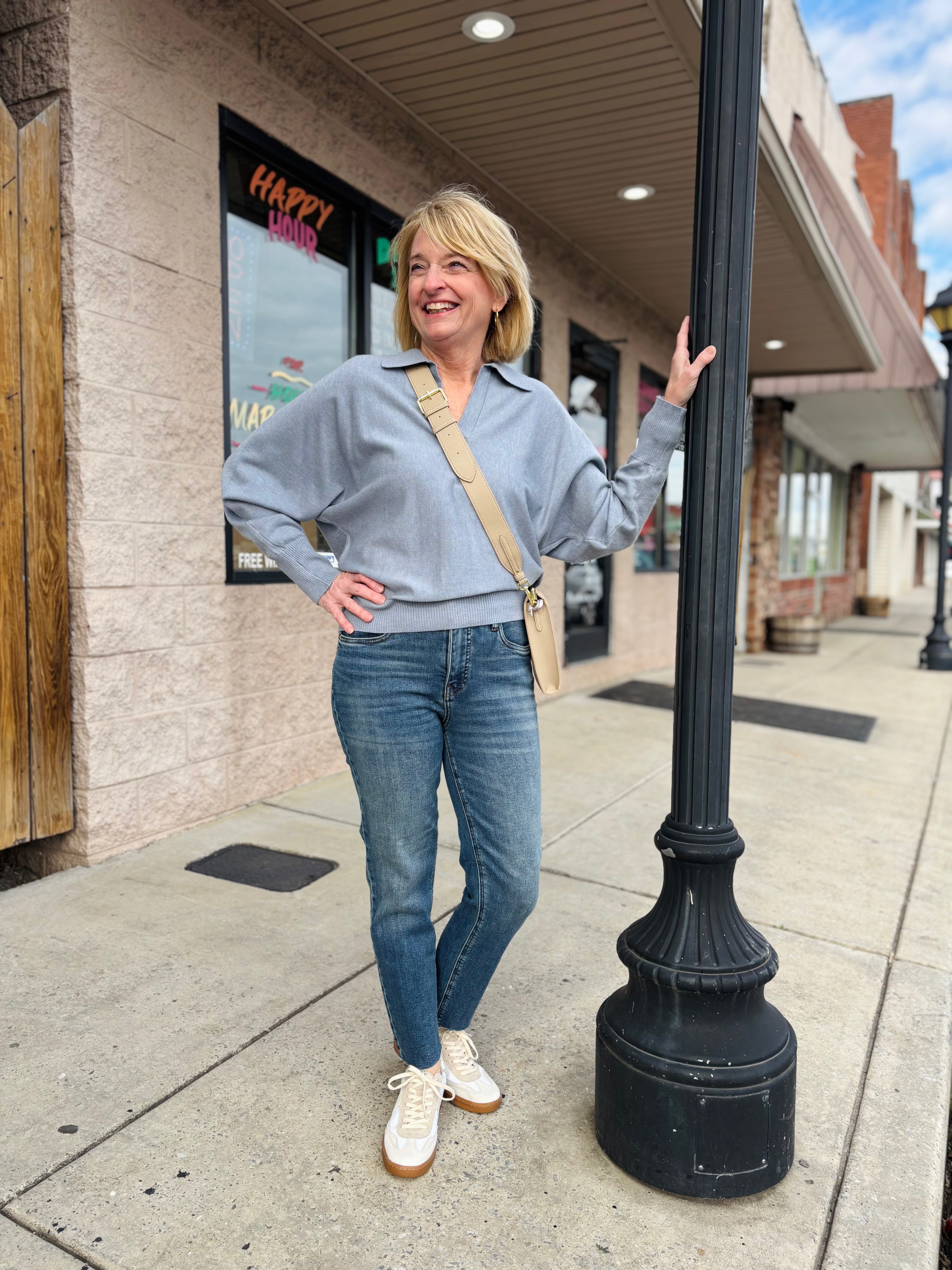 Polo Sweater : Soft Blue