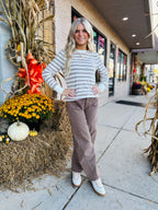 STONE HIGH RISE CROP BARREL JEANS