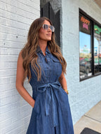 DENIM MAXI DRESS