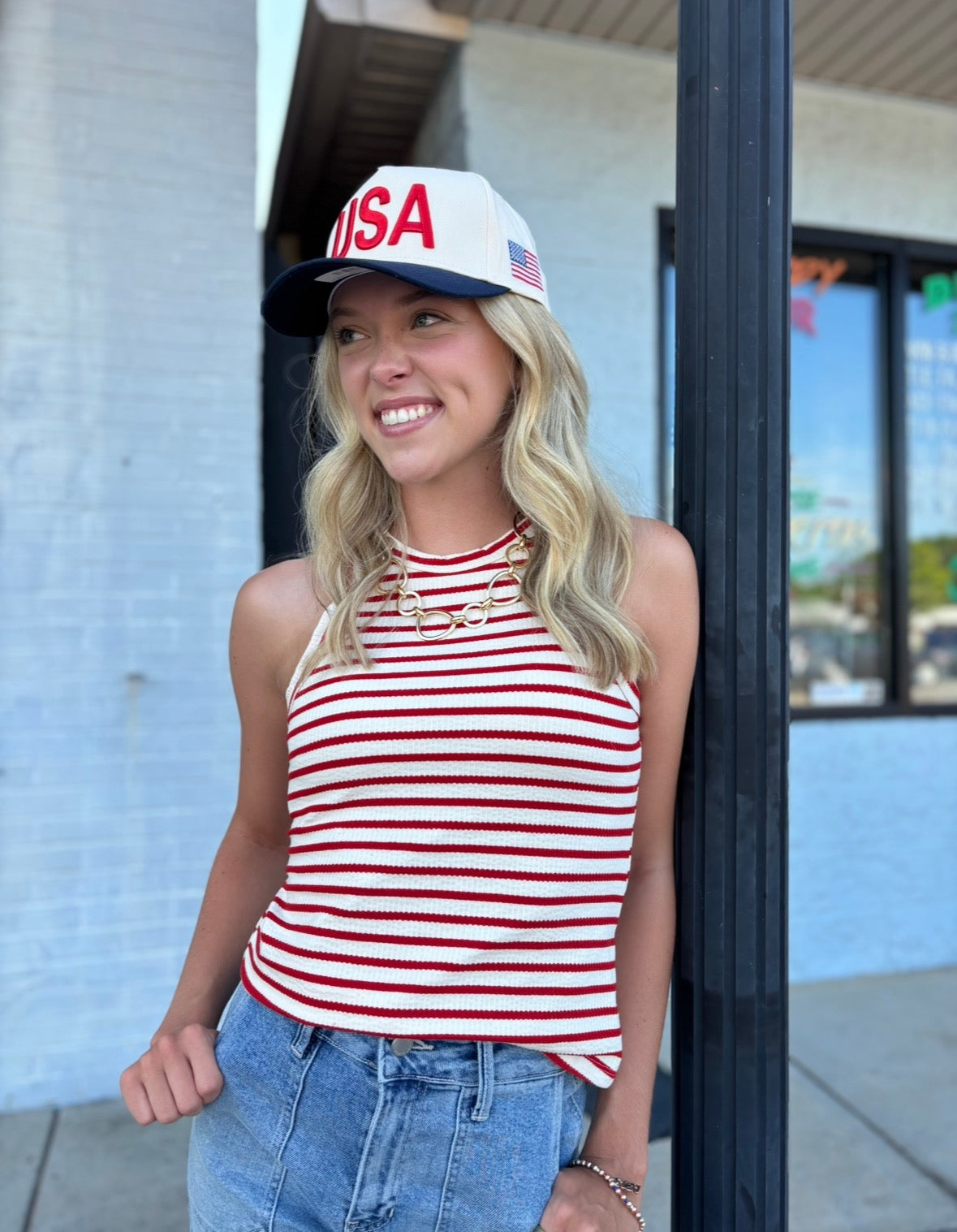 RED/IVORY STRIPED TANKS S (Copy)