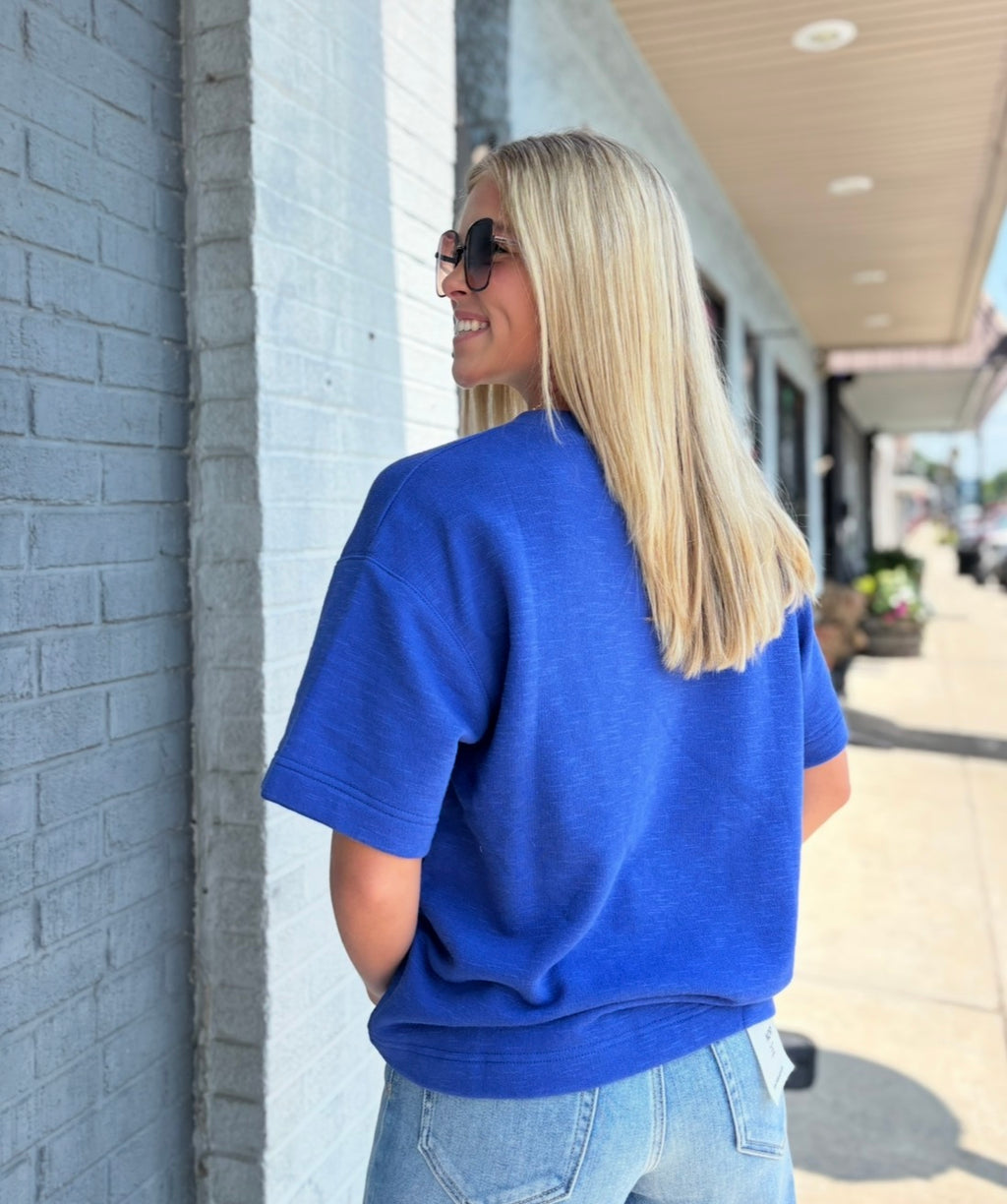 COBALT Crew Neck Short Sleeve Top