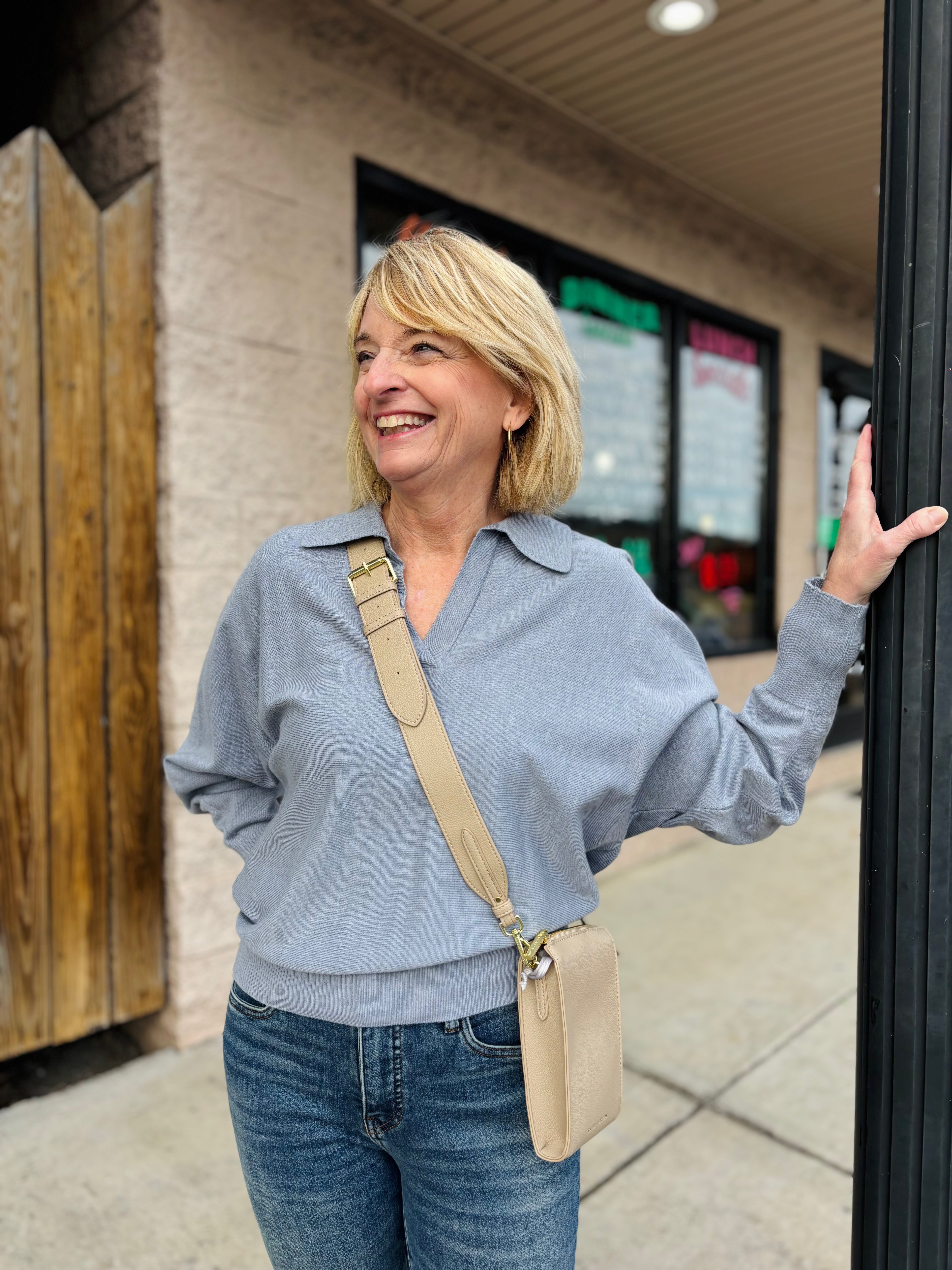 Polo Sweater : Soft Blue