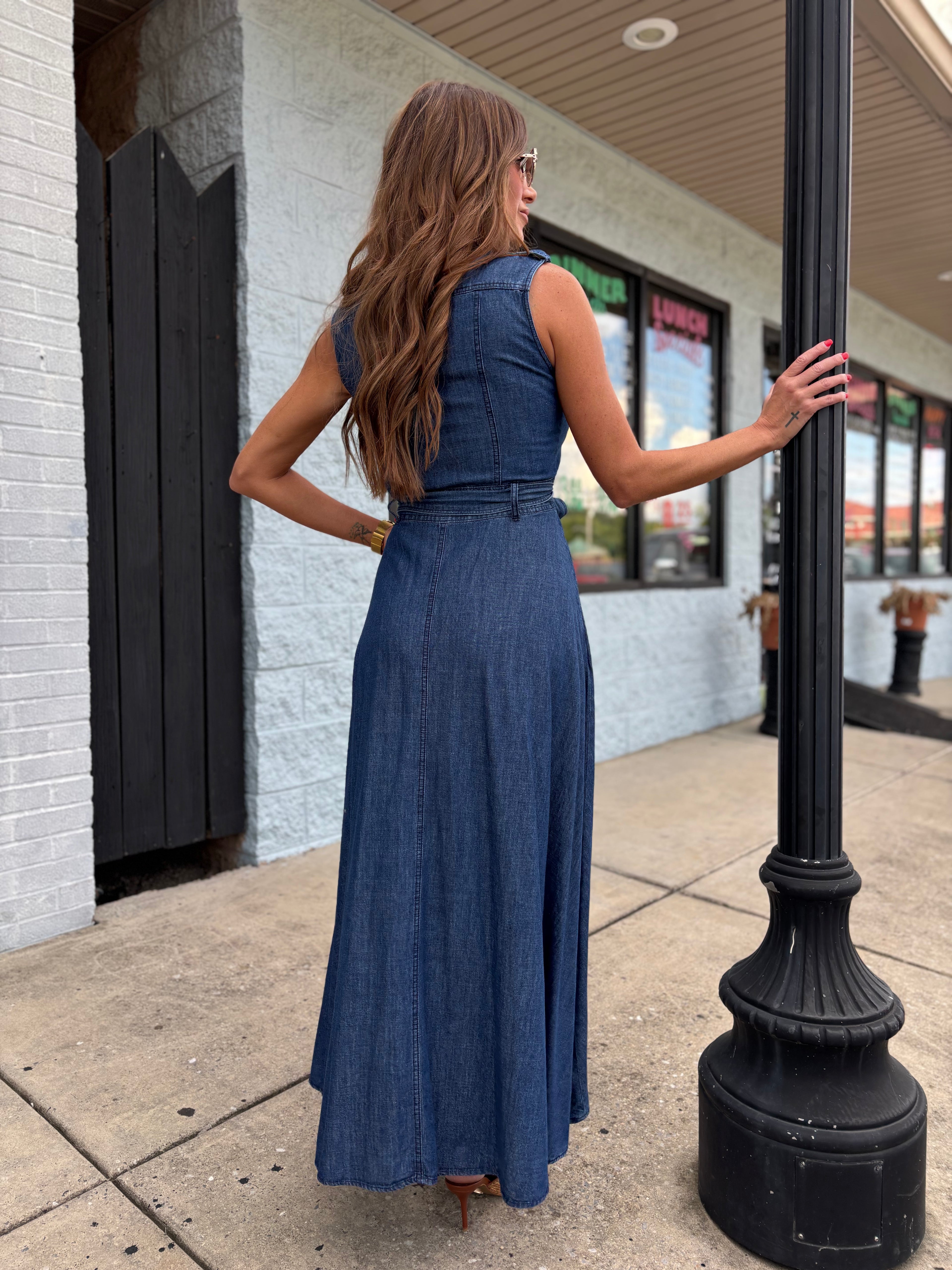 DENIM MAXI DRESS