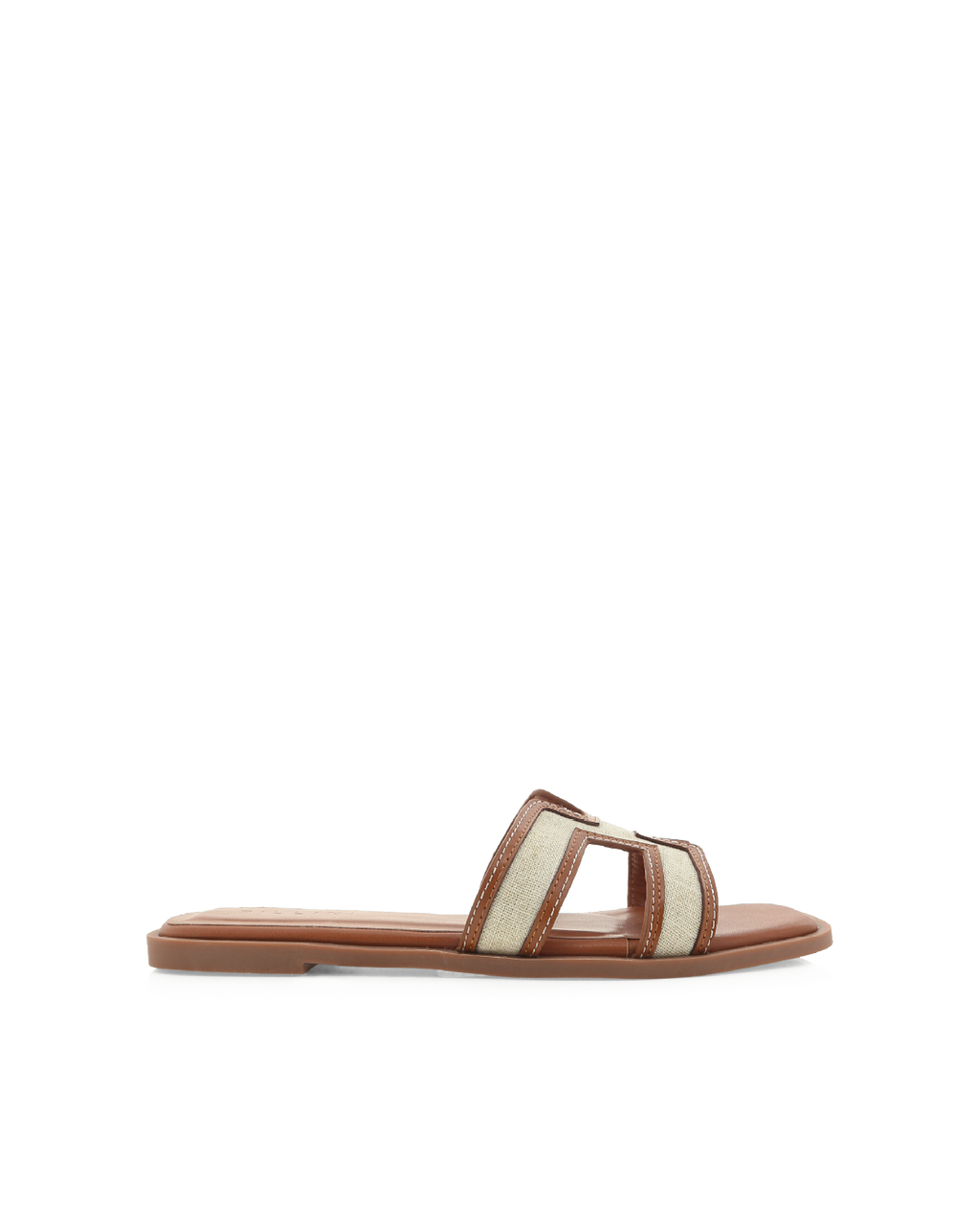 Gordy Natural Linen Tan Slide