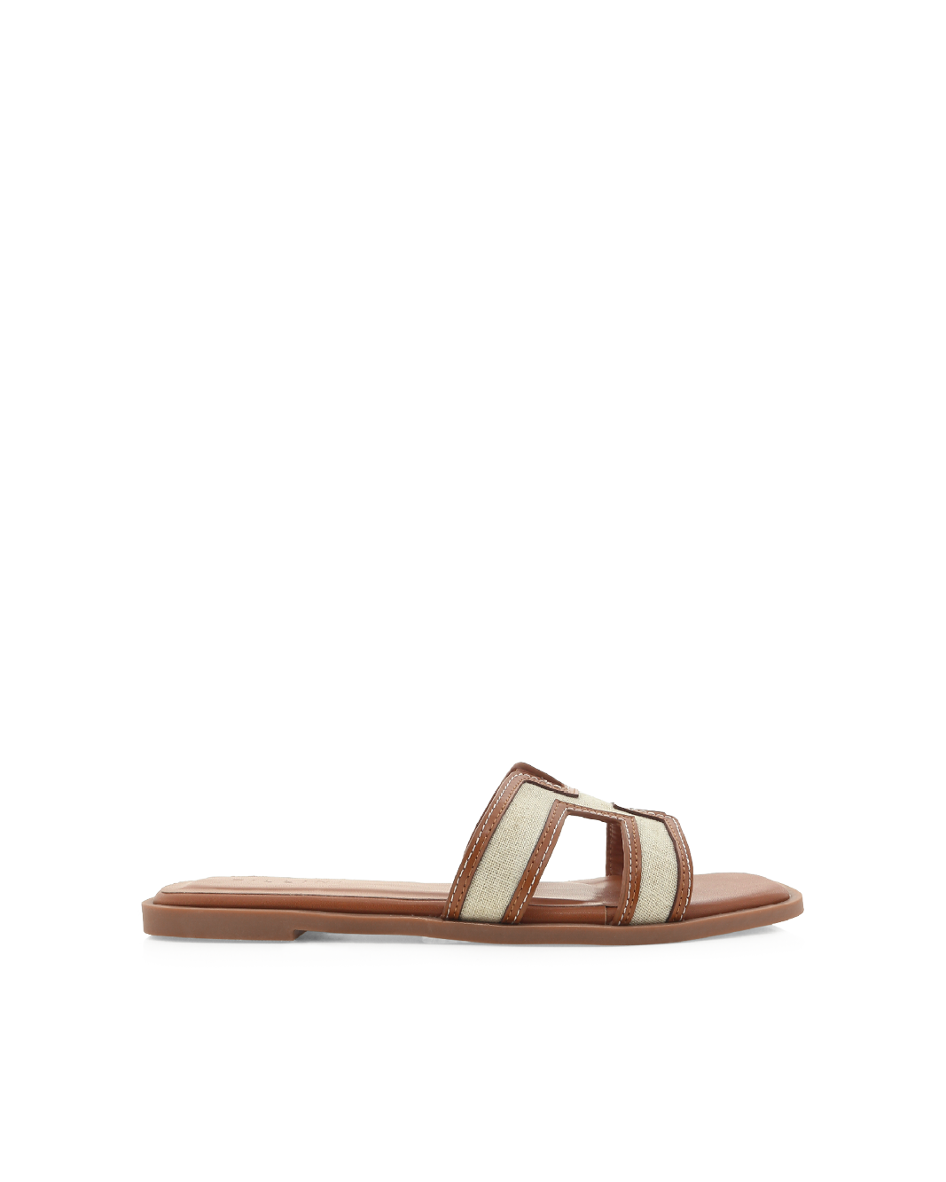 Gordy Natural Linen Tan Slide