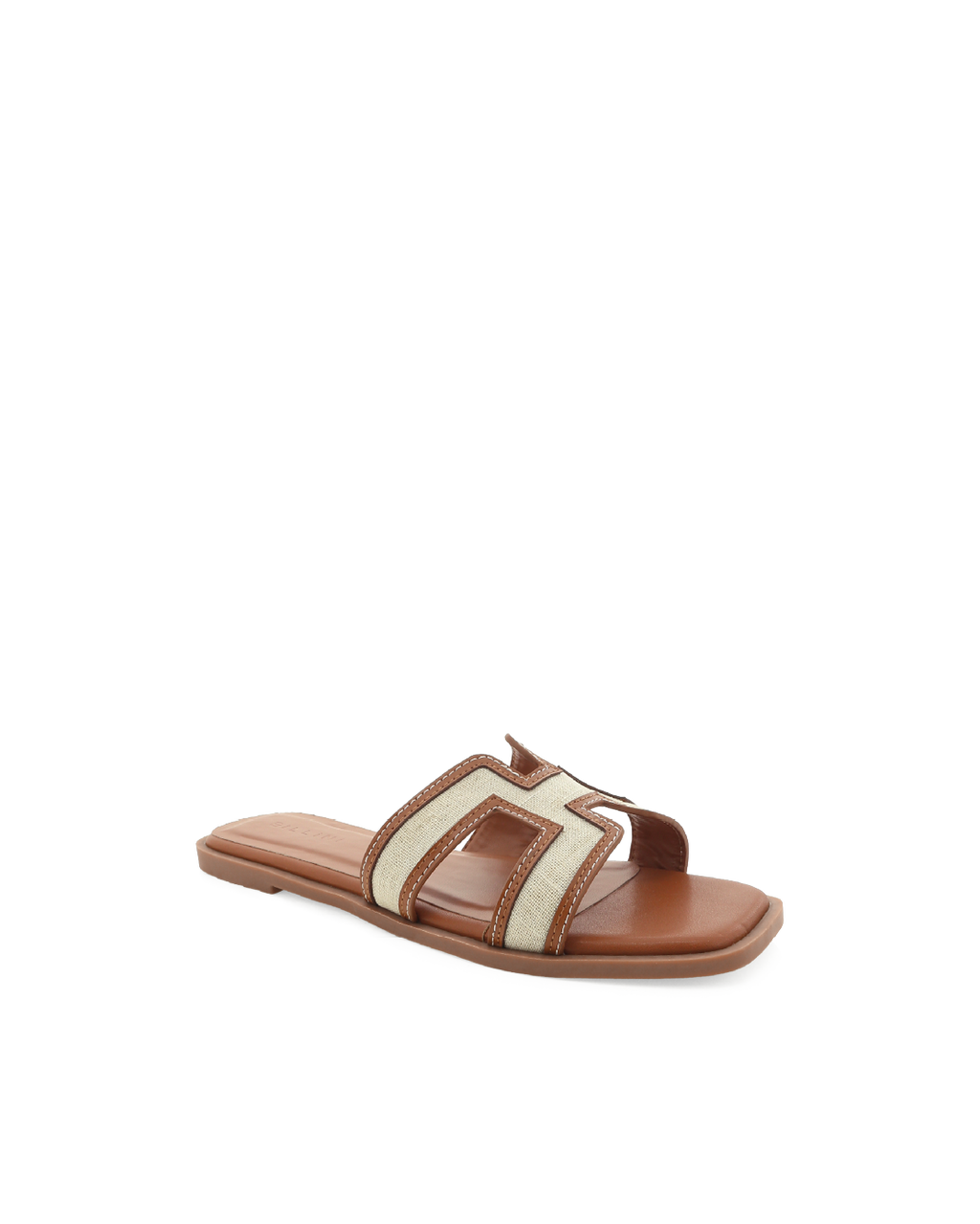 Gordy Natural Linen Tan Slide