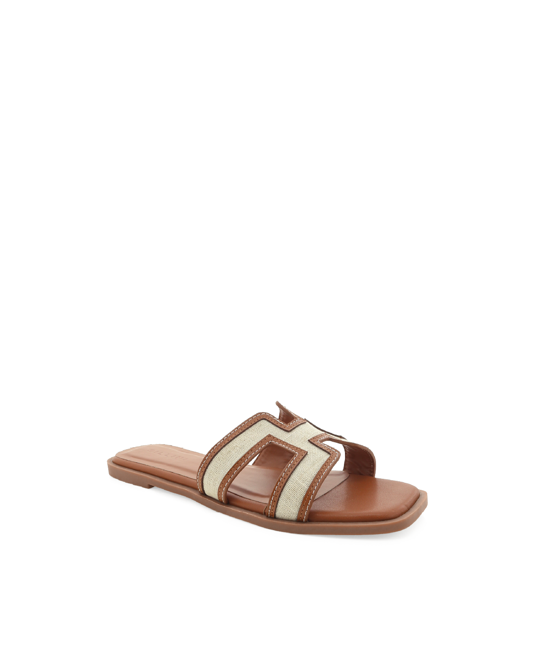 Gordy Natural Linen Tan Slide