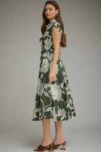 FERN FLORAL MIDI DRESS