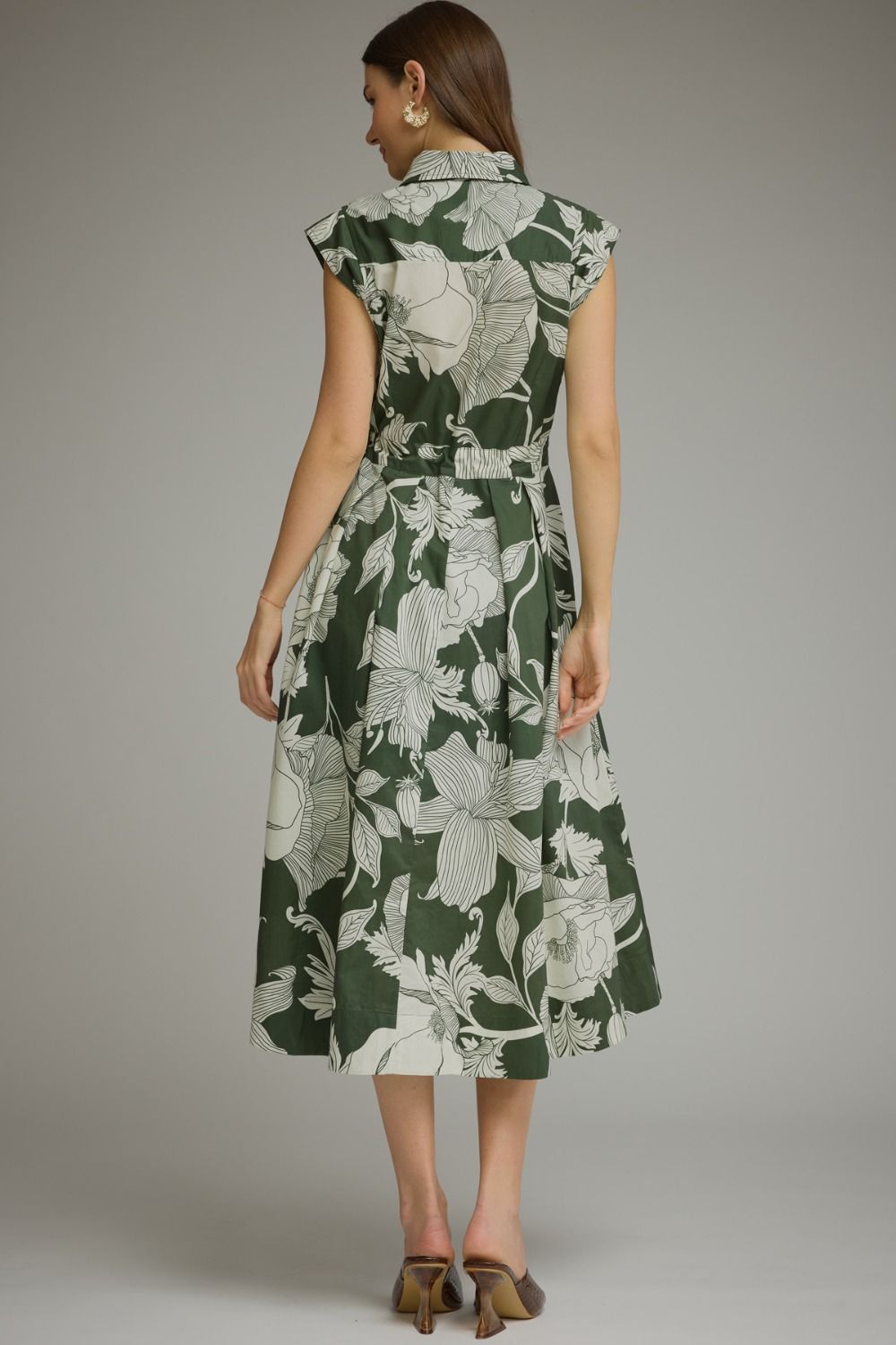 FERN FLORAL MIDI DRESS