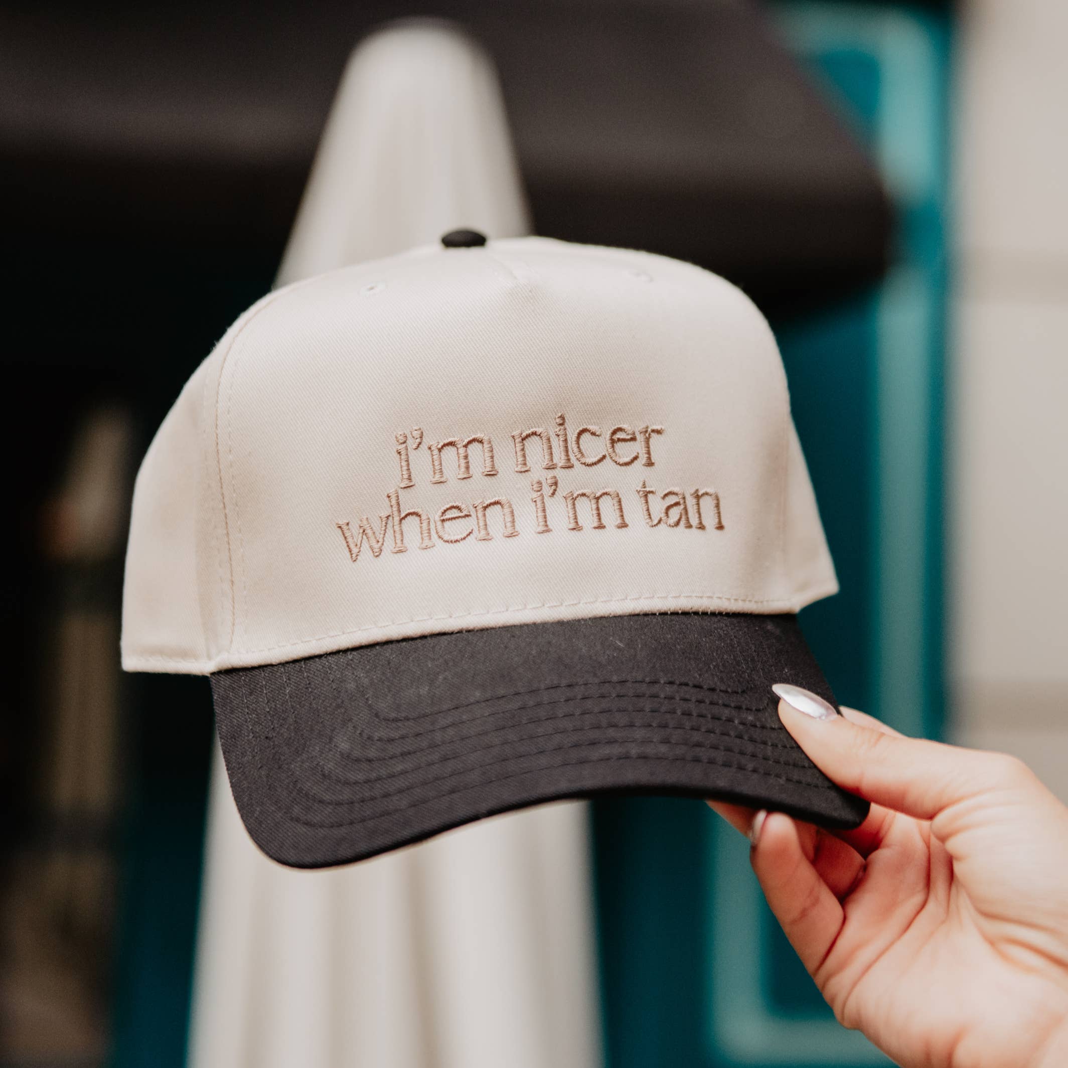 I'M NICER WHEN I'M TAN BLK/TAN HAT