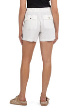 White KATANA HIGH RISE SHORT DRAWSTRING W/PORKCHOP PKTS
